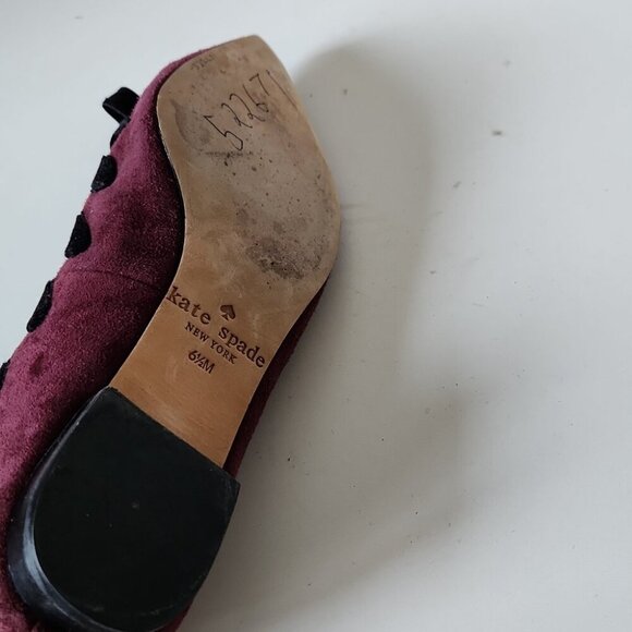 KATE SPADE | Kalani Flats Pointed Toe Red Black Sz 6.5M - Picture 5 of 5